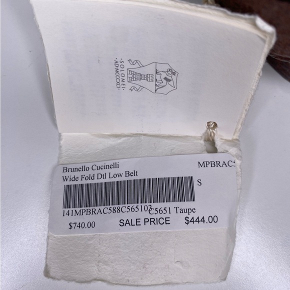 Brunello Cucinelli Wide Fold Detail Brown Women's Belt 🌟 - Picture 8 of 12